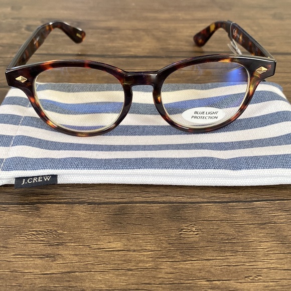 J. Crew Blue Light Tortoise Reading Glasses - Picture 4 of 7